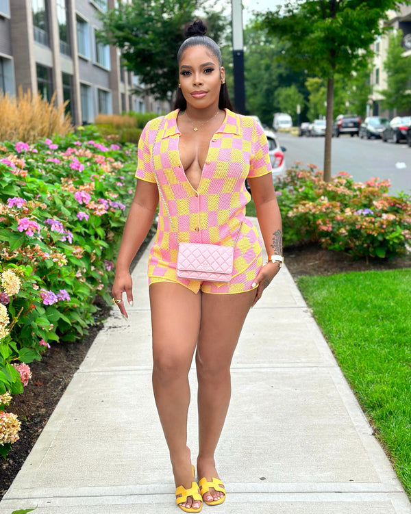 Bubble Gum Short Set