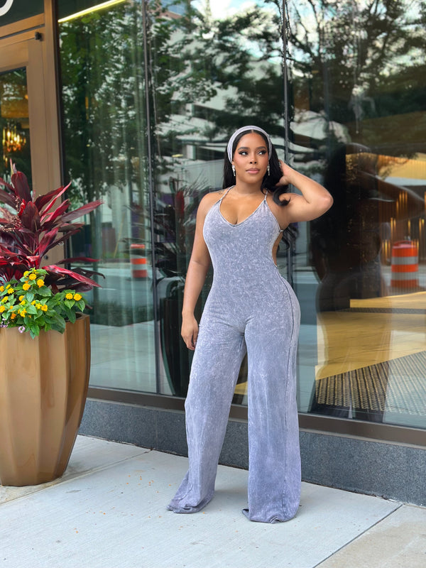 Mineral Wash Jumpsuit Set