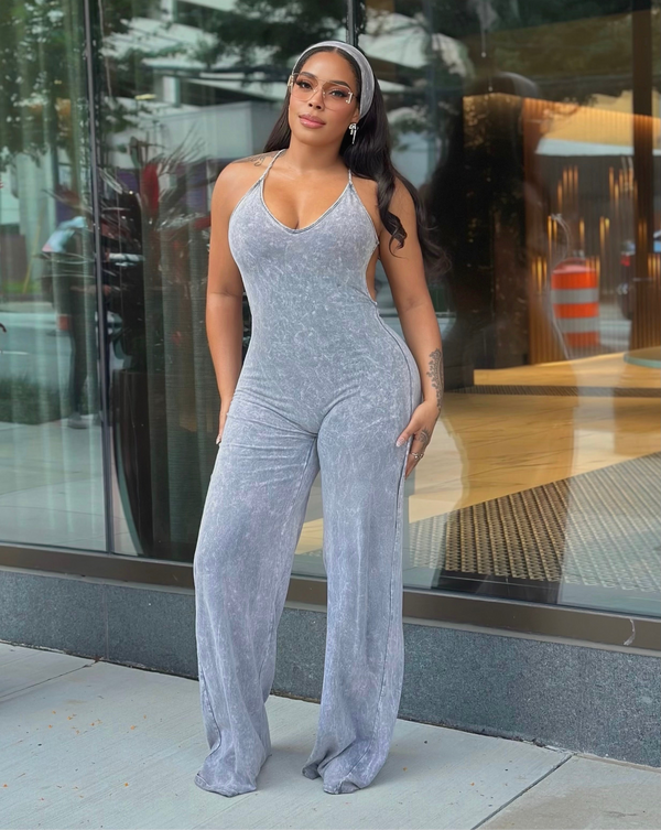 Mineral Wash Jumpsuit Set