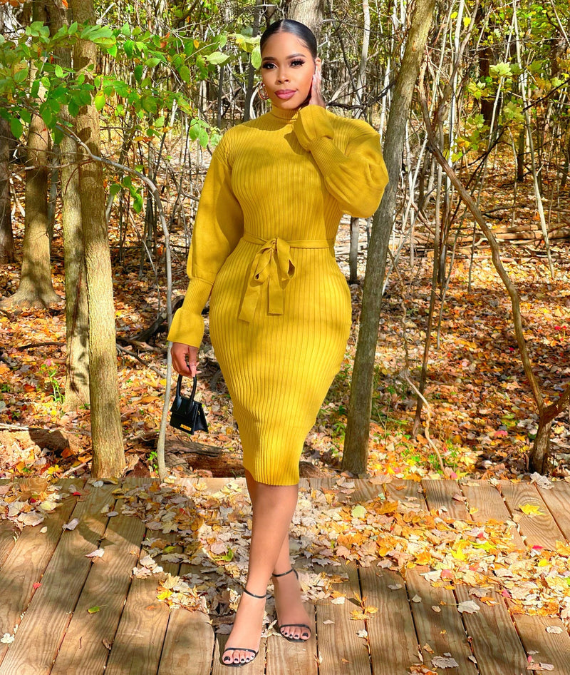 Ribbed Sweater Dress