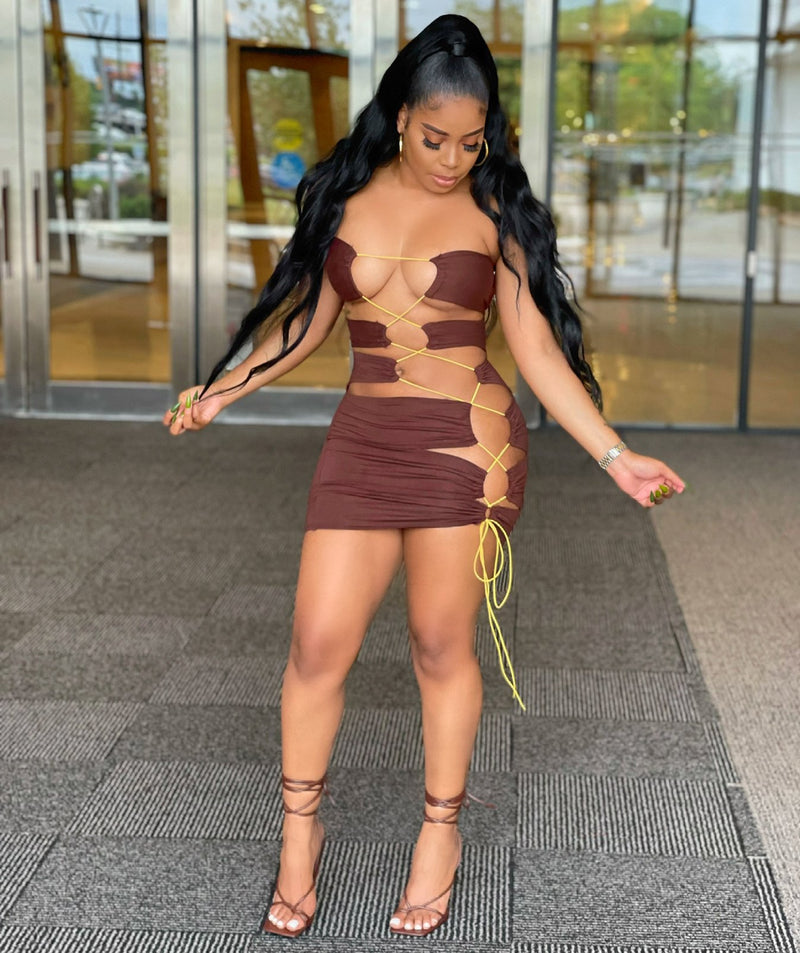 Kiki Dress (Brown)