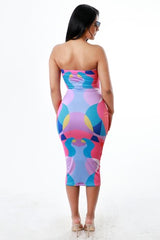 Color Block Midi Dress