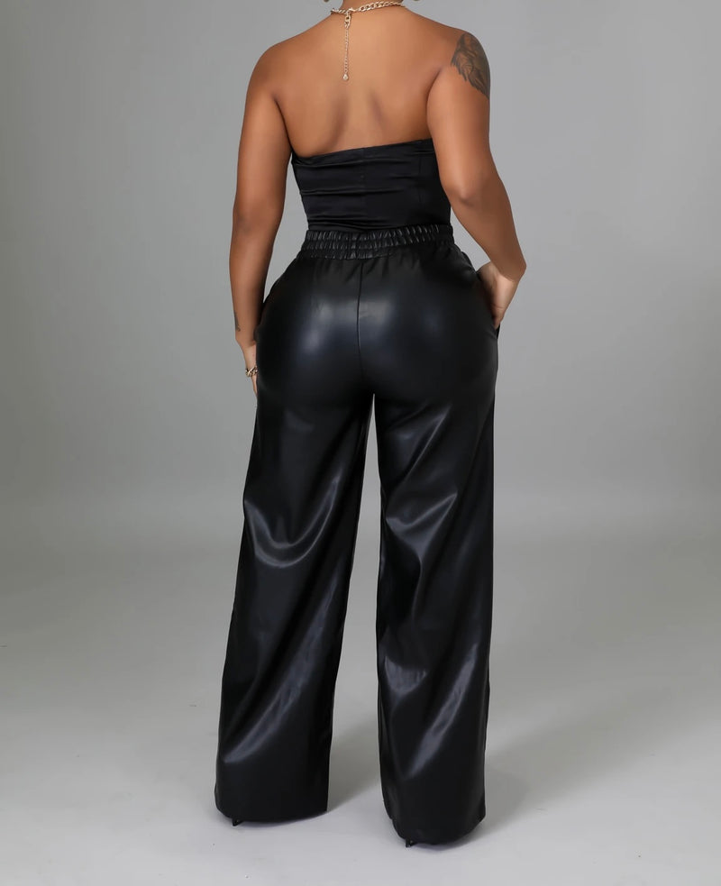 Rouge Leather Pant