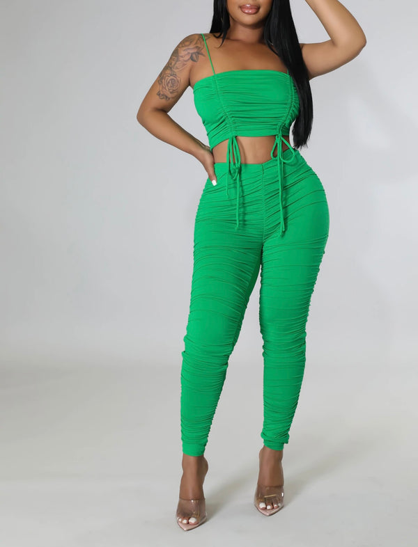 Ruched Leggings Set