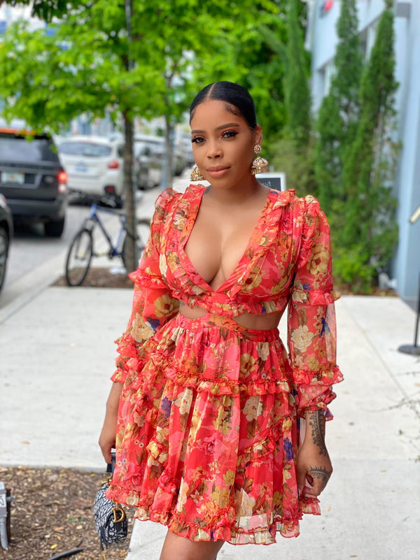 In The Moment Floral Dress