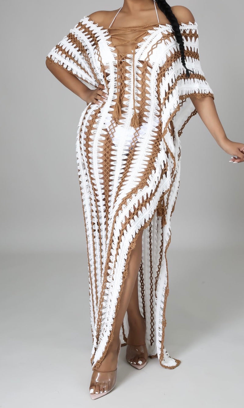 Santorini Cover Up Dress (White)