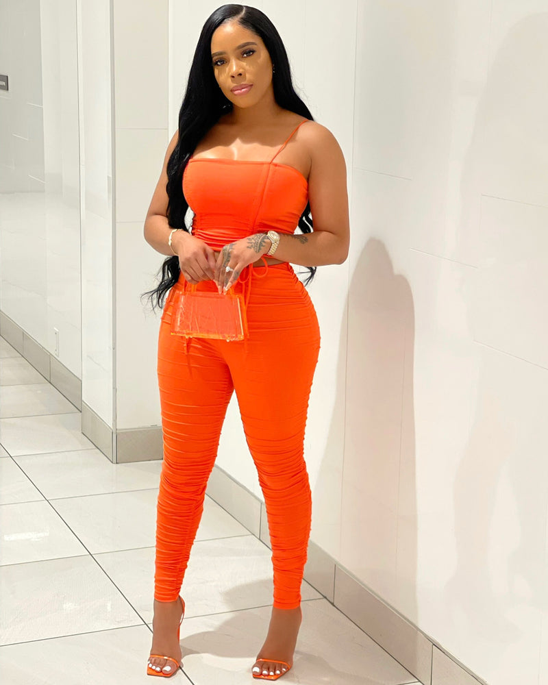 Ruched Leggings Set