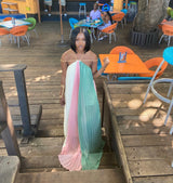 Color Block Maxi Dress