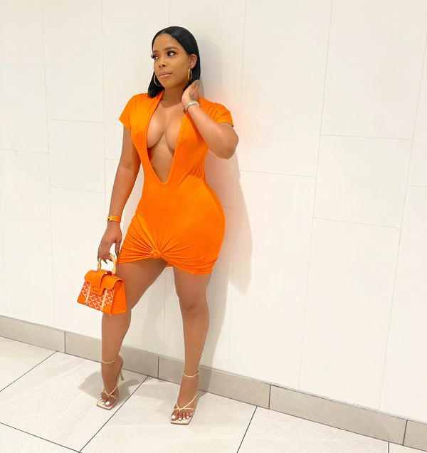 Knot Dress (Orange)