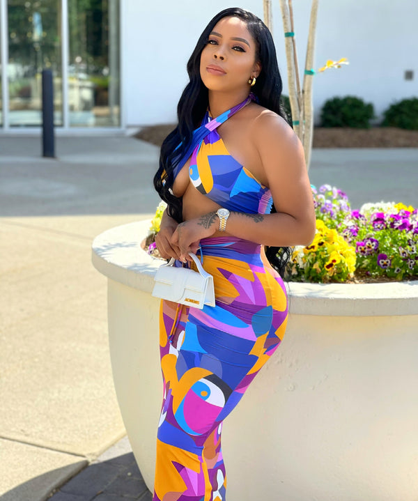 Purple Rain Skirt Set