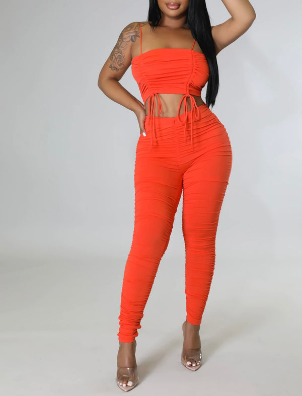 Ruched Leggings Set