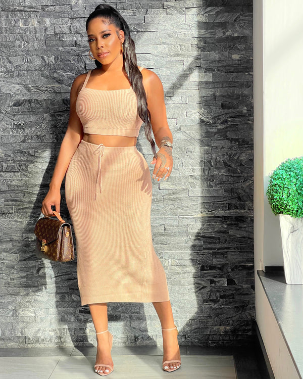 Knitted Skirt Set