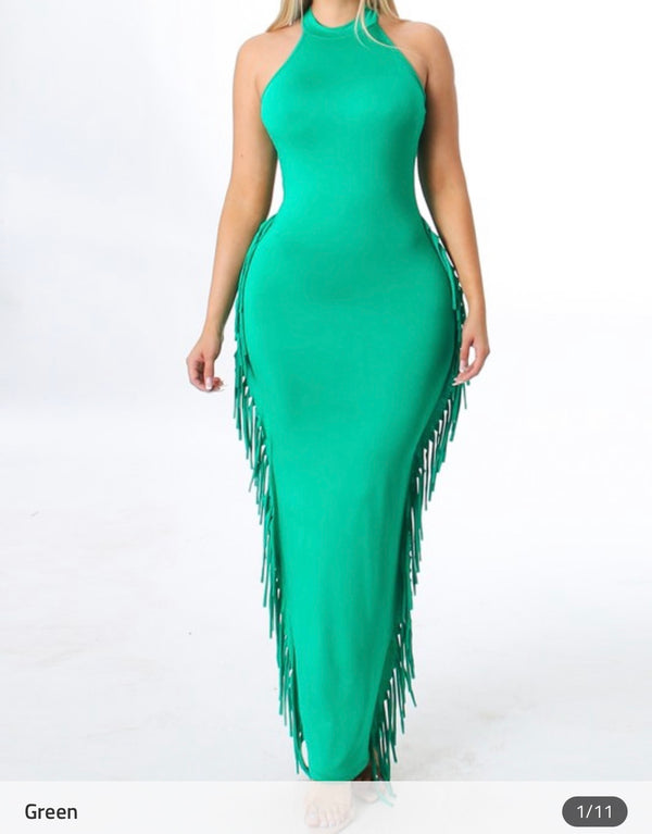 Fringe Maxi Dress