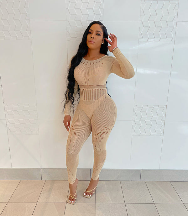 Cara Jumpsuit (Nude)