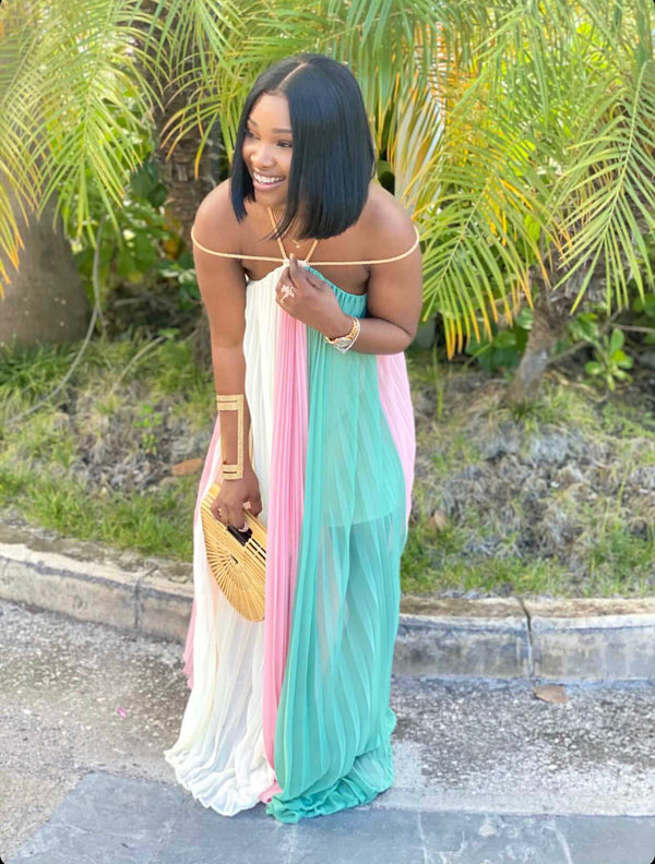 Color Block Maxi Dress